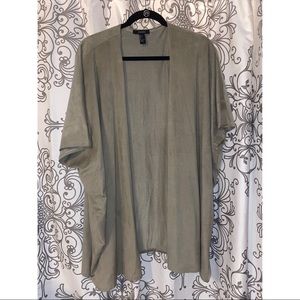 Forever21 Suede sage green cardigan